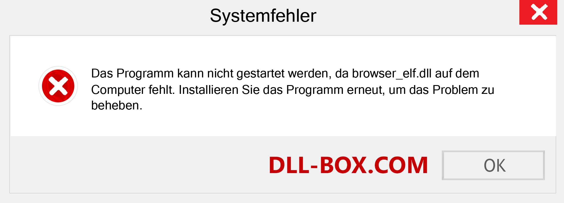 browser_elf.dll-Datei fehlt?. Download für Windows 7, 8, 10 - Fix browser_elf dll Missing Error unter Windows, Fotos, Bildern