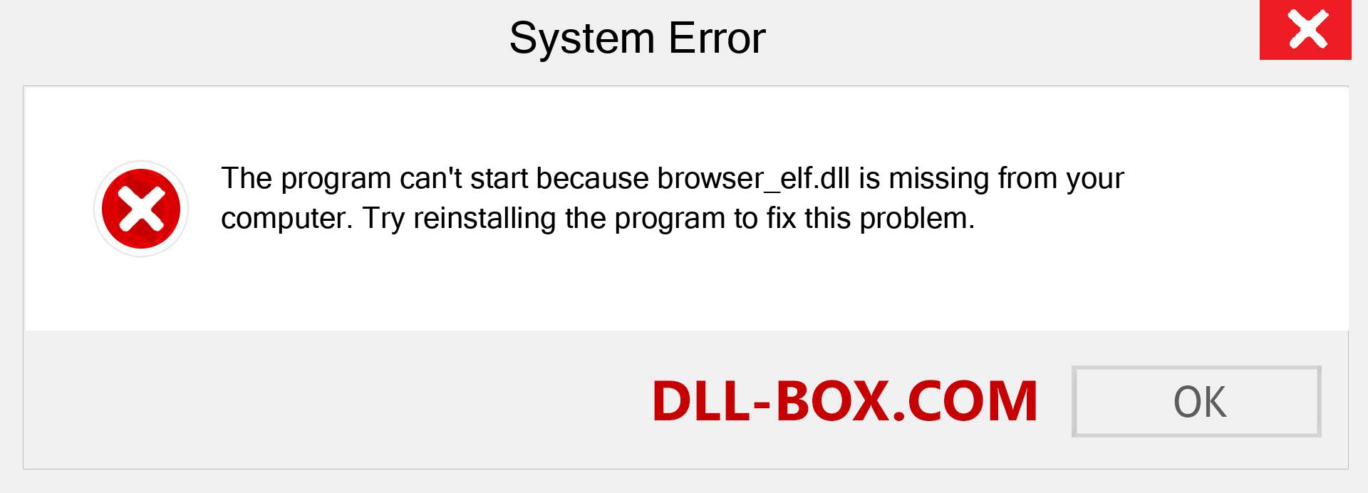 browser_elf.dll file is missing?. Download for Windows 7, 8, 10 - Fix  browser_elf dll Missing Error on Windows, photos, images
