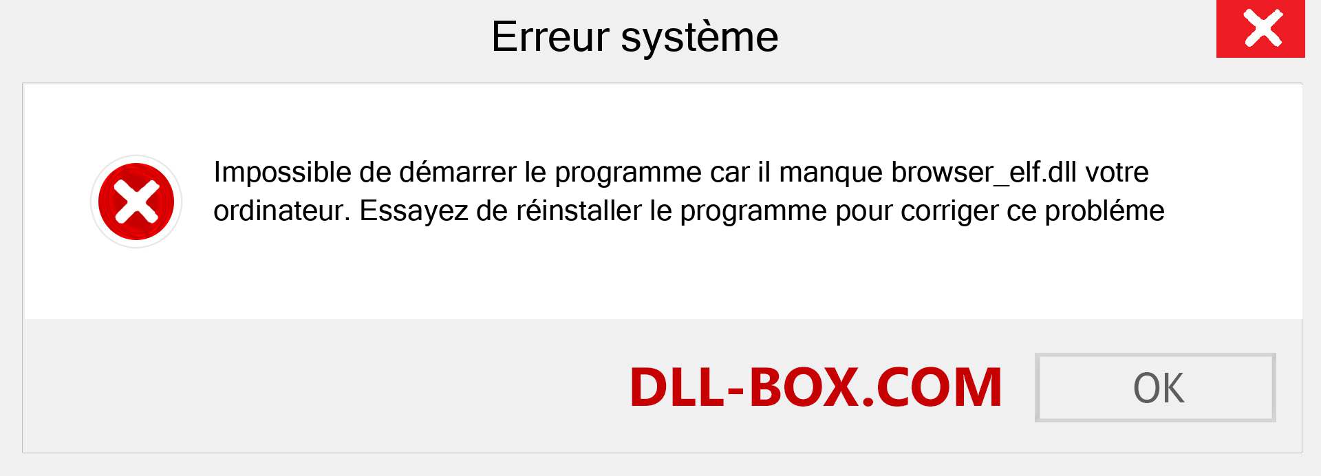 Le fichier browser_elf.dll est manquant ?. Télécharger pour Windows 7, 8, 10 - Correction de l'erreur manquante browser_elf dll sur Windows, photos, images